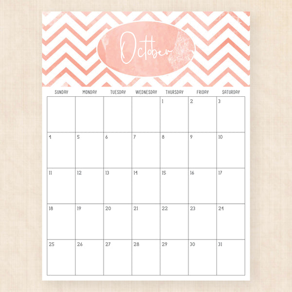 october 2026 calendar pattern parade
