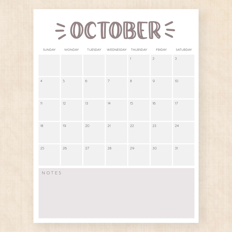 october 2026 calendar sassy splash