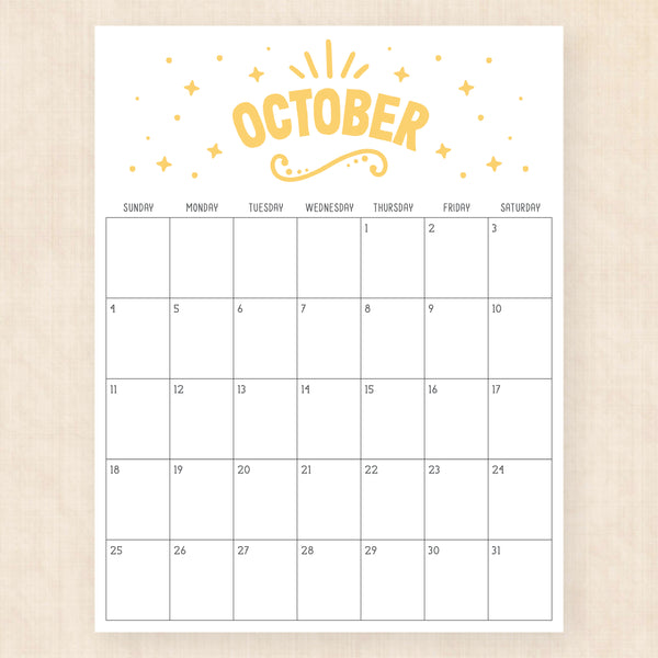 october 2026 calendar heavenly haze