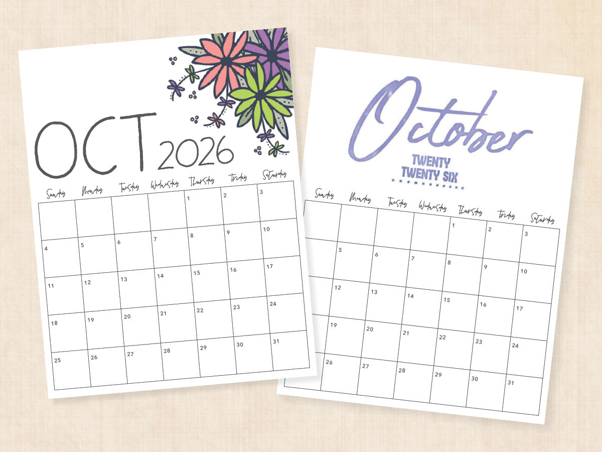 october 2026 calendar pdf