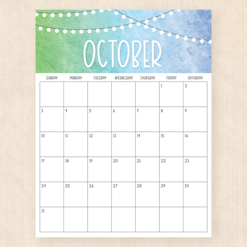 October 2027 Calendar &middot; Printable PDF Templates