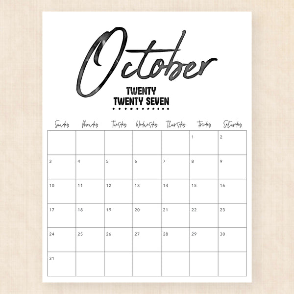october 2027 calendar zebra zest