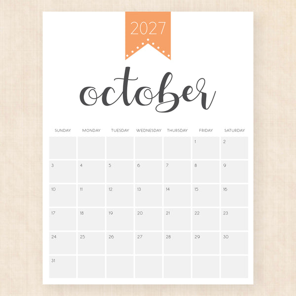 october 2027 calendar polished pride
