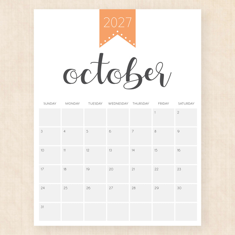 october 2027 calendar polished pride