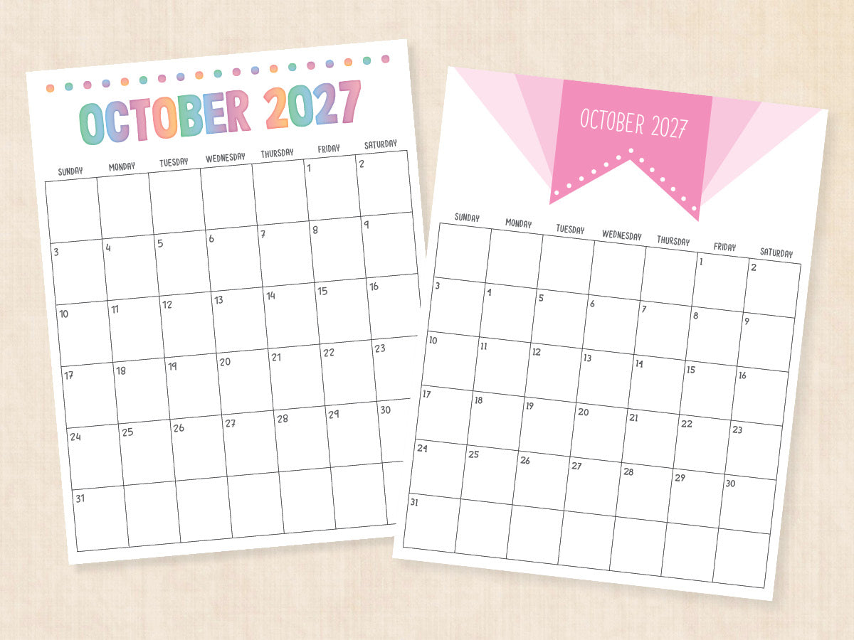 october 2027 calendar pdf