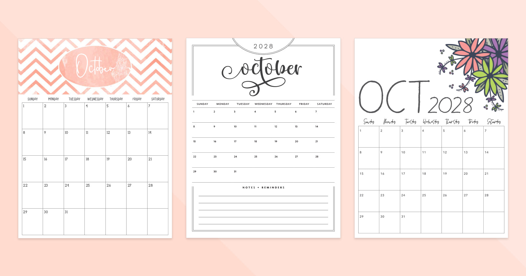 october 2028 calendar