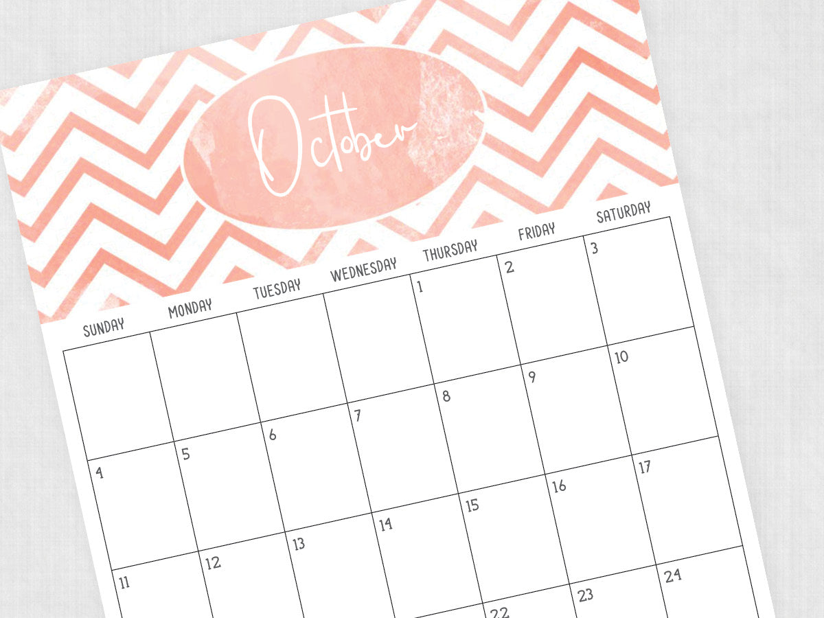 october calendar template