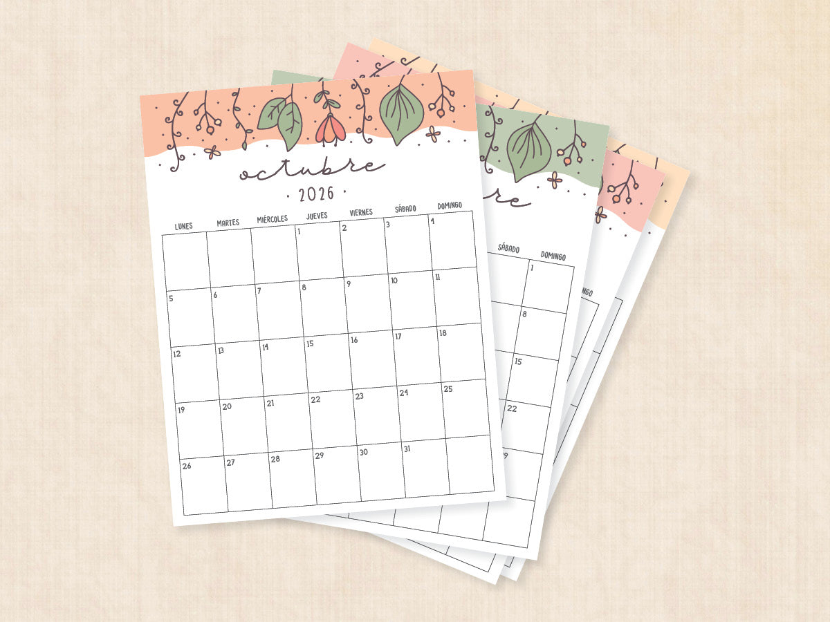 octubre 2026 calendario