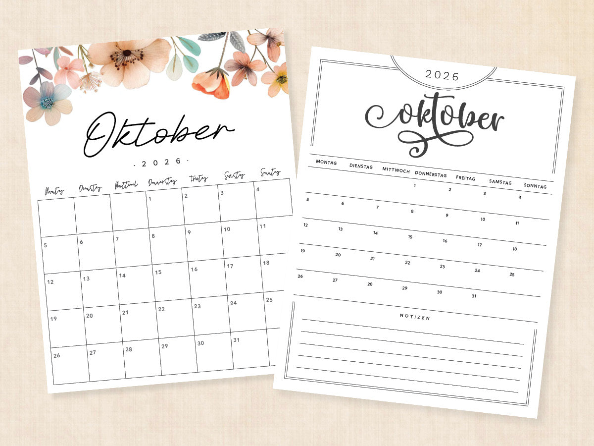 oktober 2026 kalender pdf