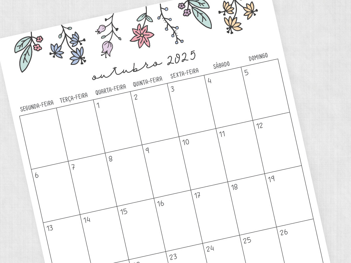 outubro 2025 calendário planner