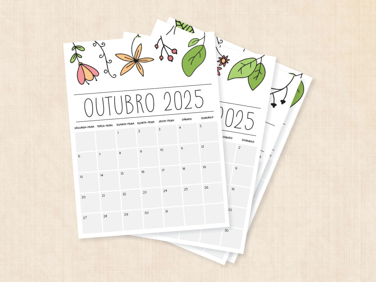 outubro 2025 calendário