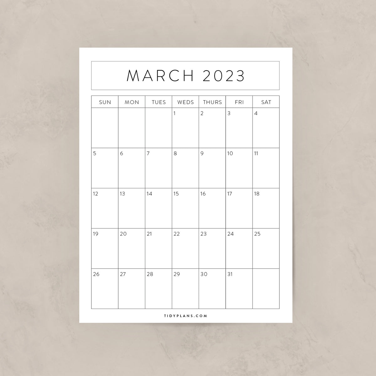 Printable 2023 Calendar