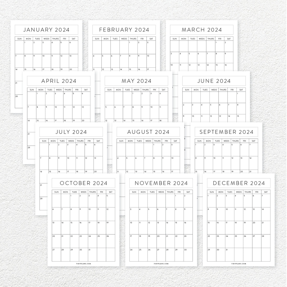 free printable 2024 calendar