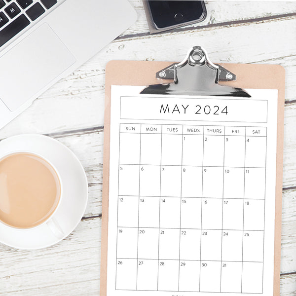 Freebie Printable 2024 Calendar · Tidy Plans