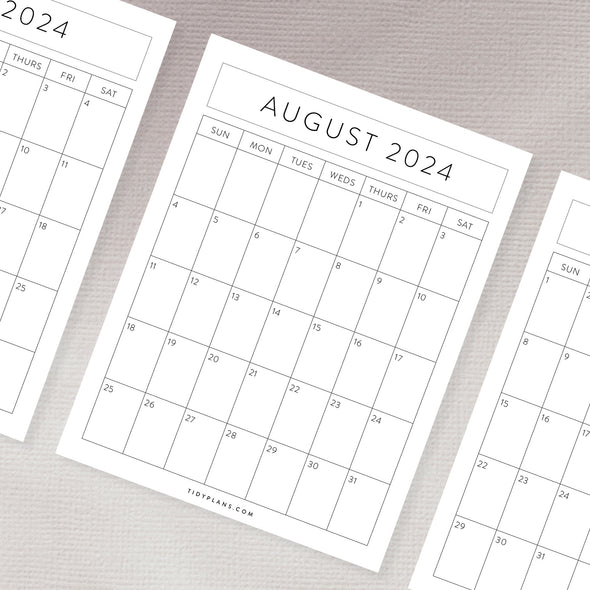 Freebie: Printable 2024 Calendar · Tidy Plans