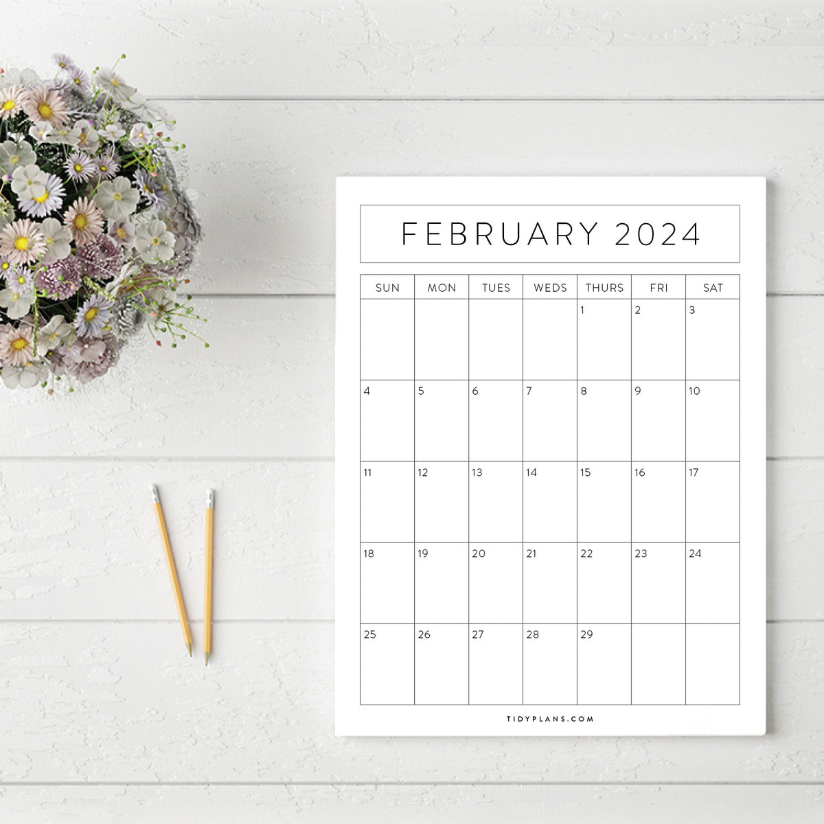 Freebie: Printable 2024 Calendar · Tidy Plans