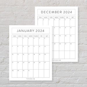 Freebie: Printable 2024 Calendar