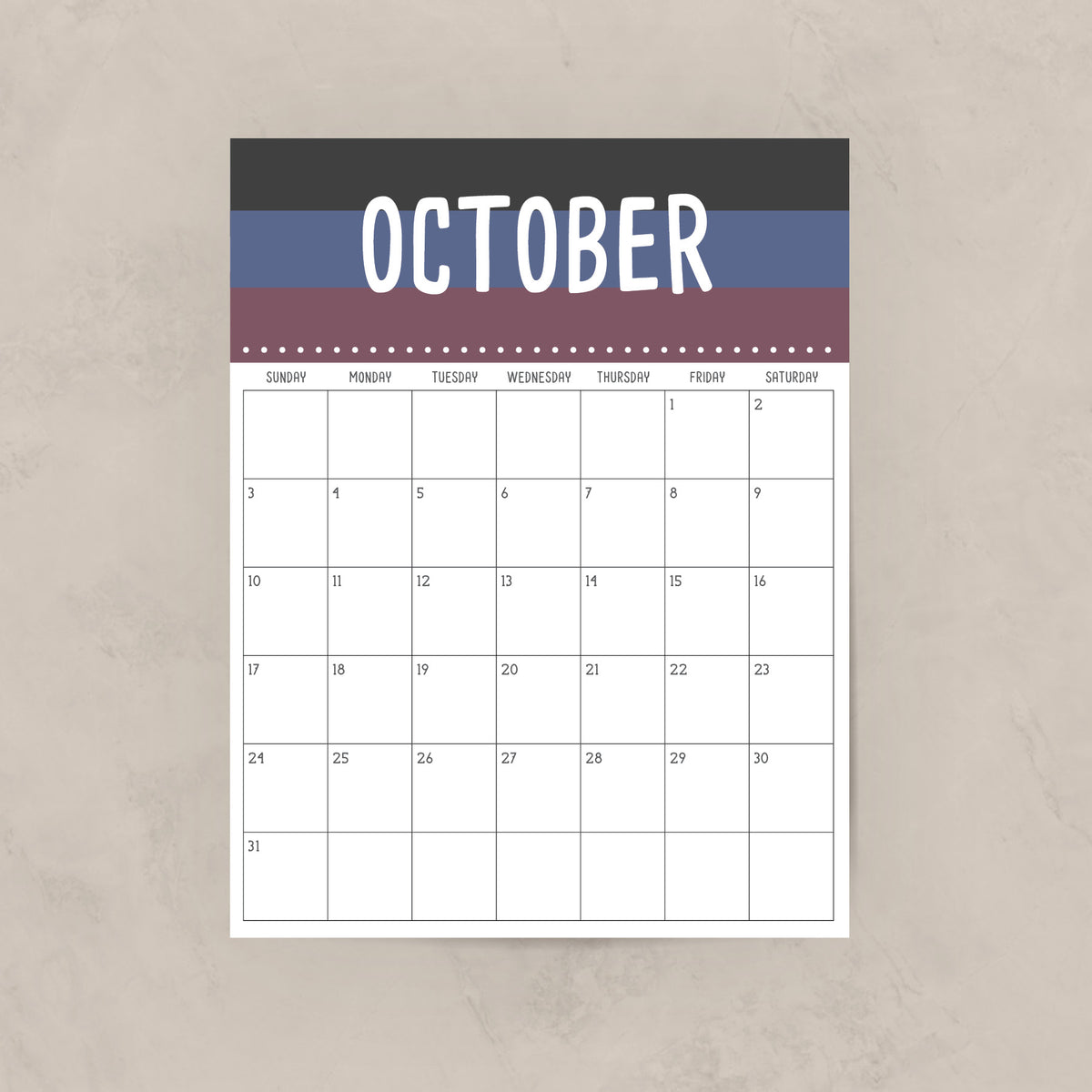 printable calendar