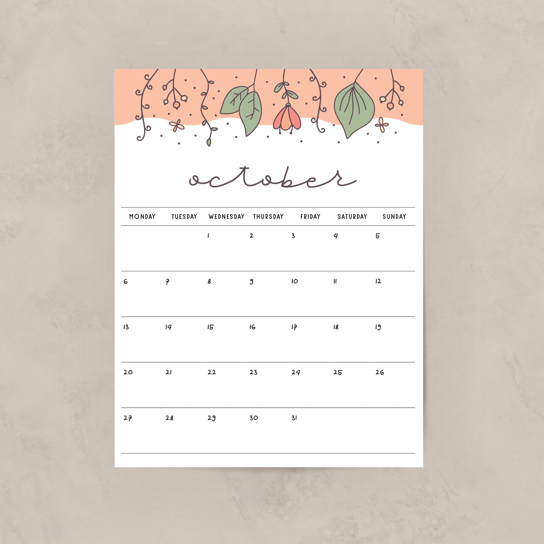 printable calendar