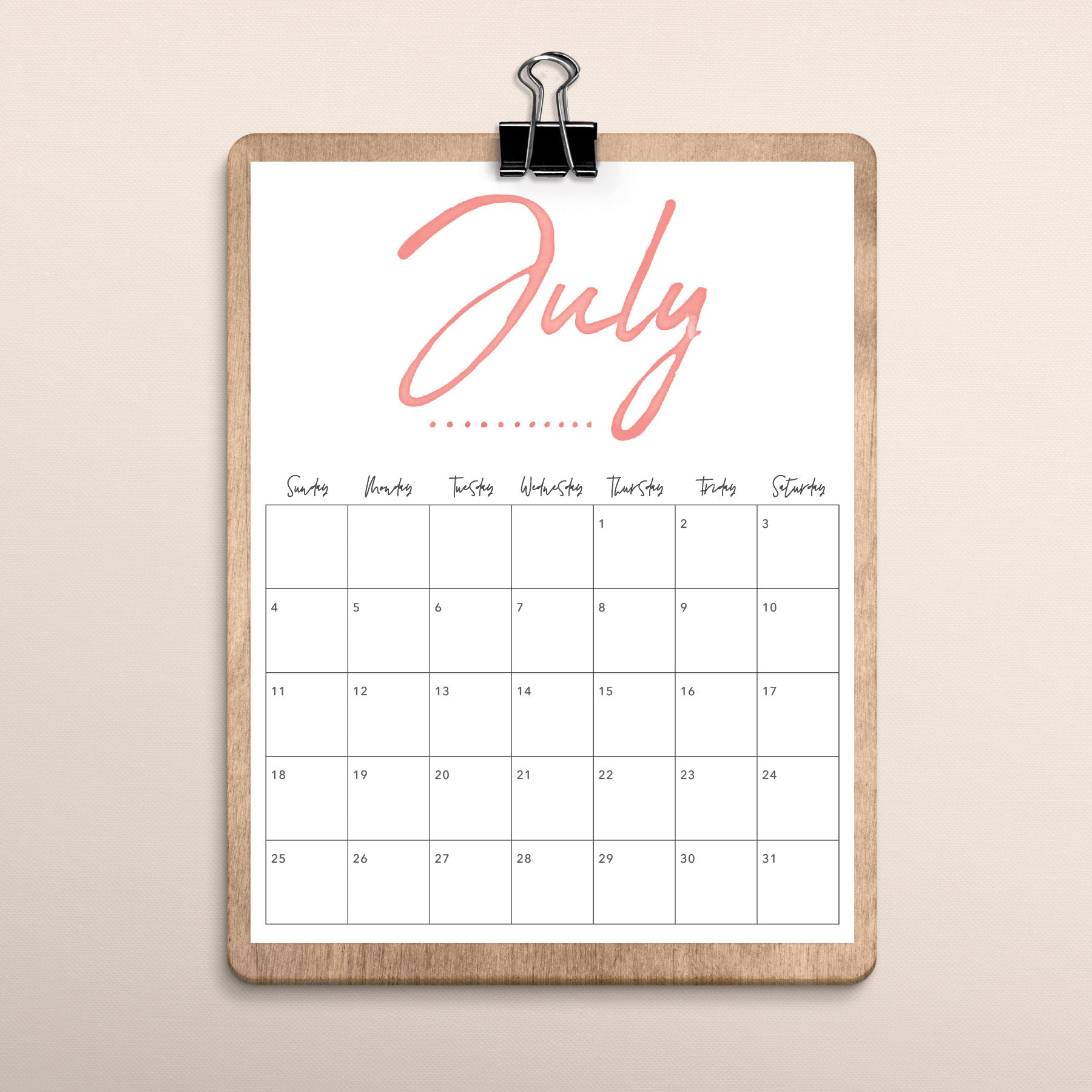 Printable Calendar