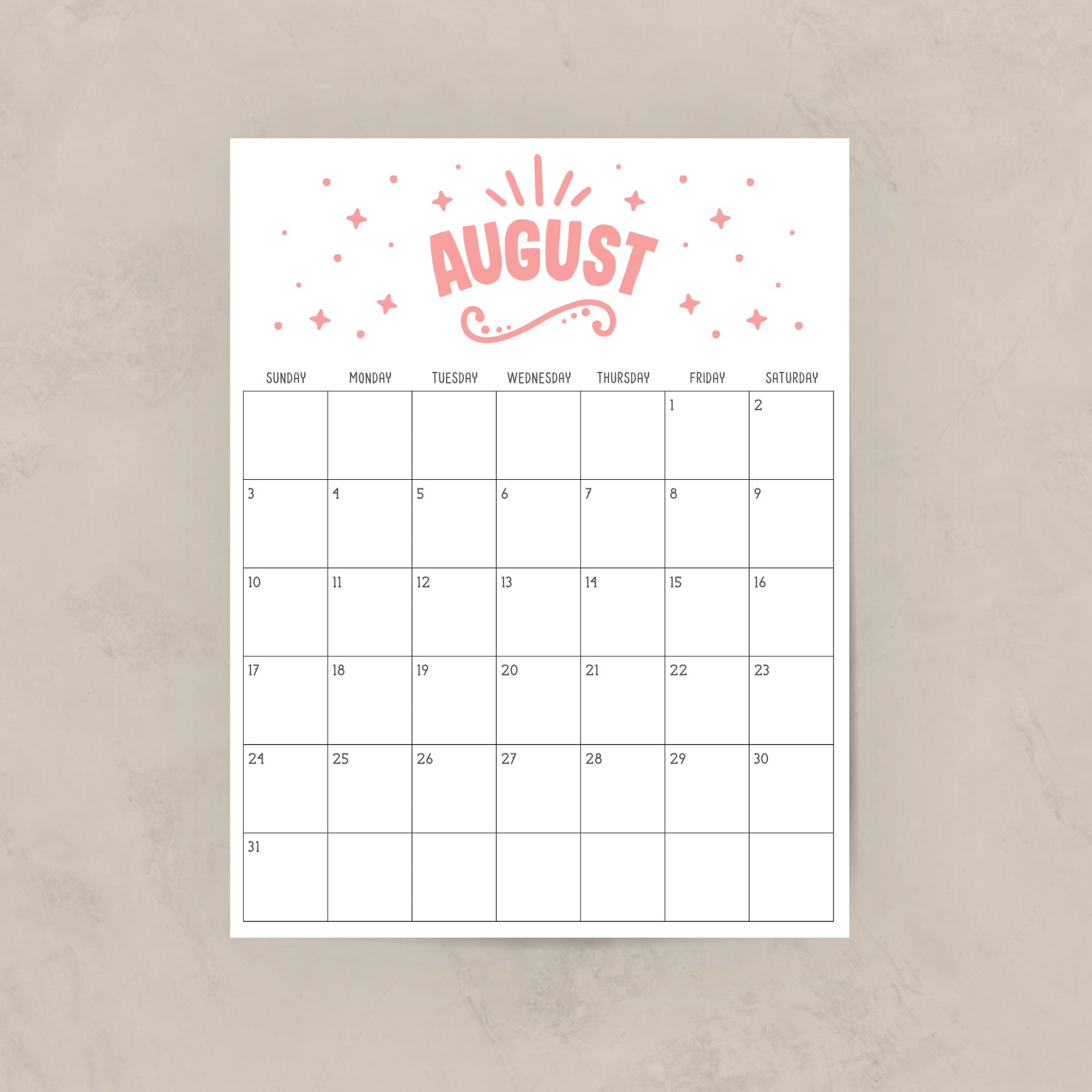 Printable Calendar