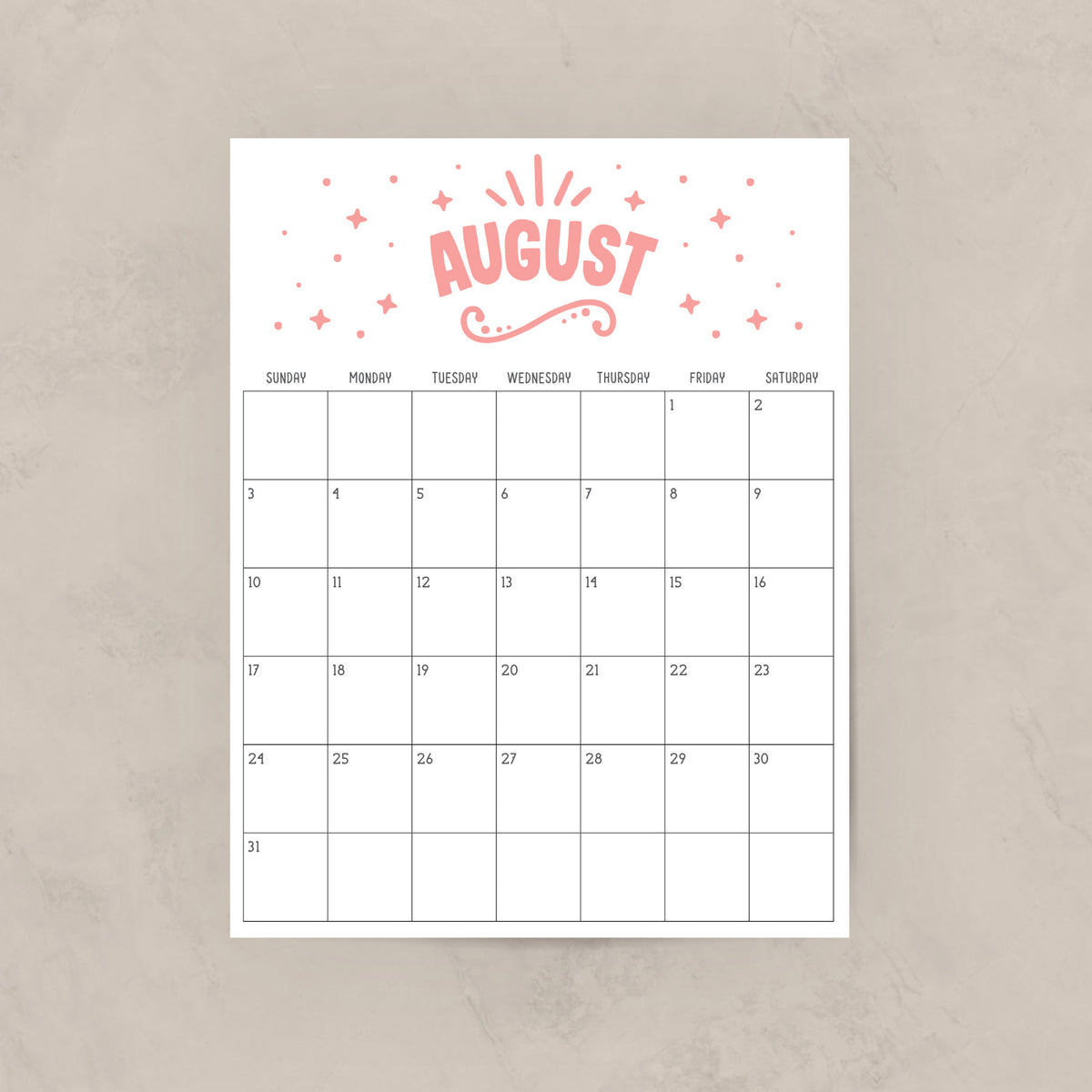 Printable Calendar