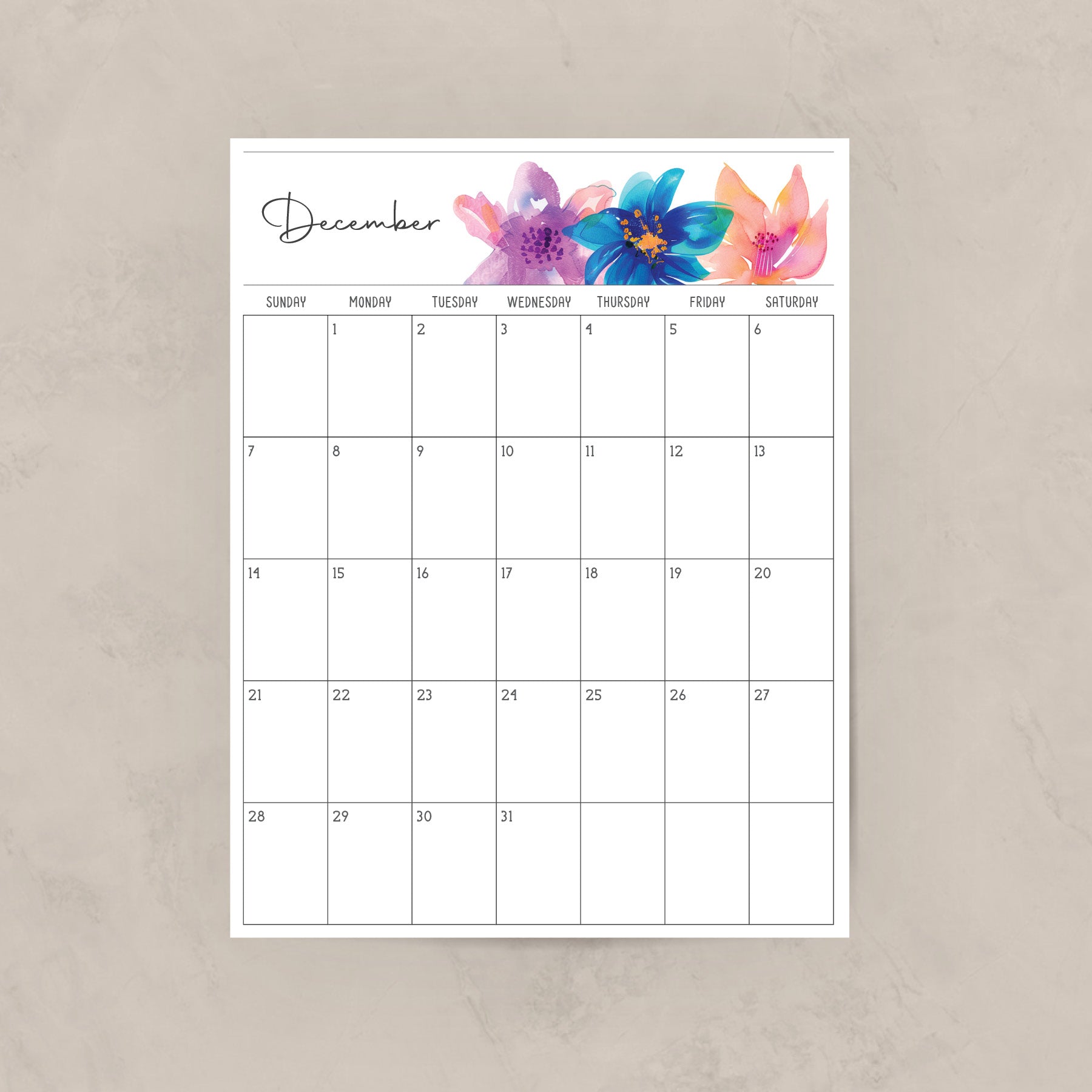 Printable Calendar