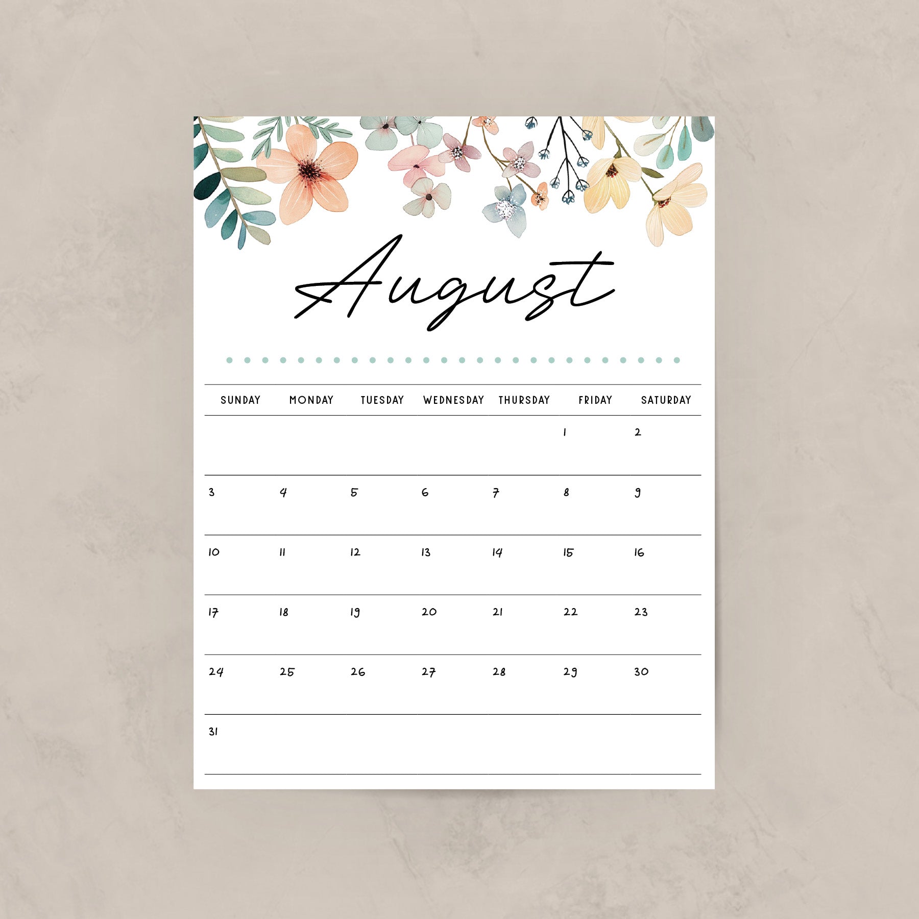 printable calendar