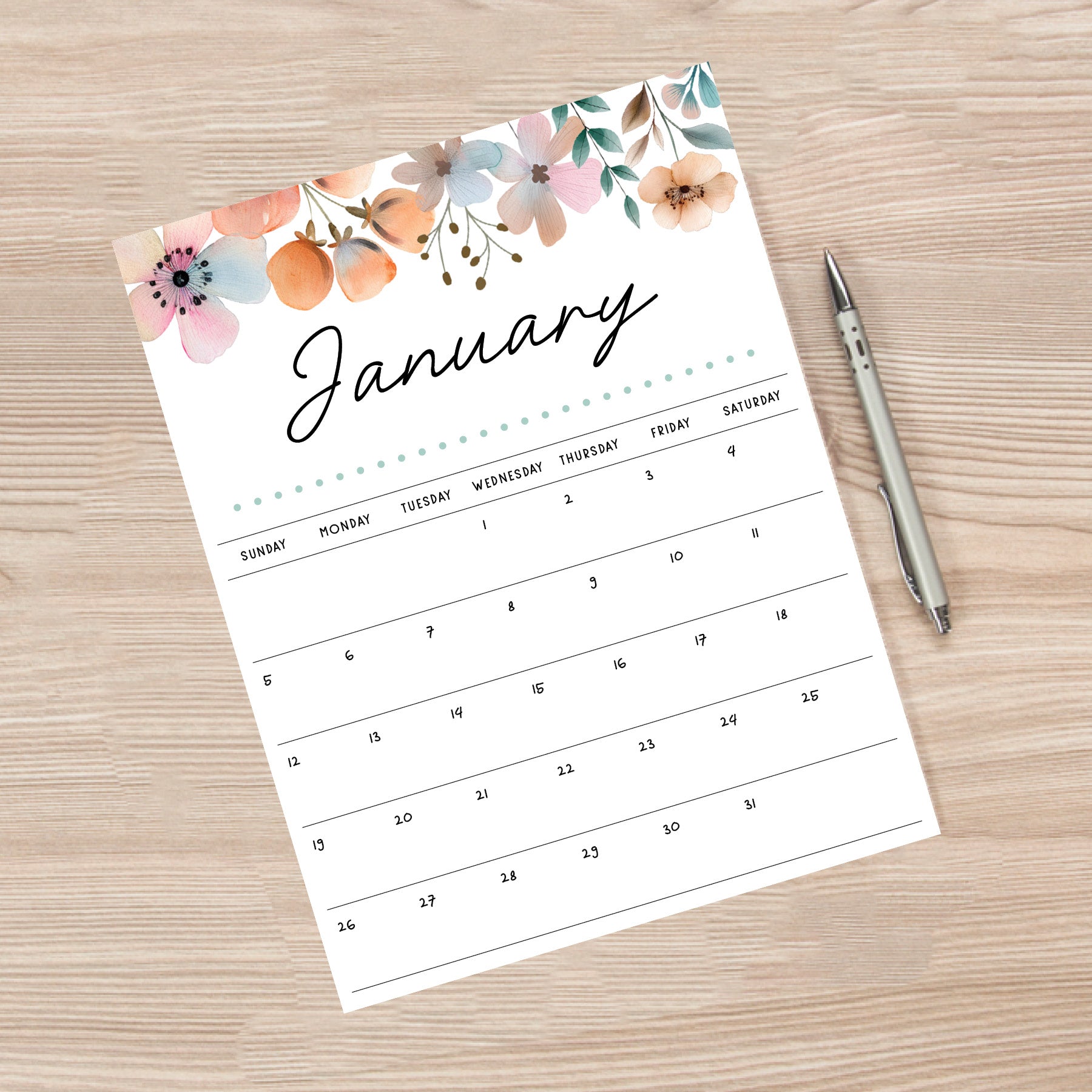 printable calendar