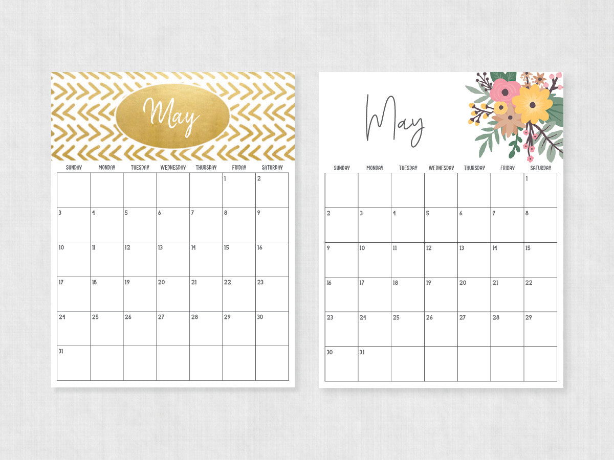 printable calendar may