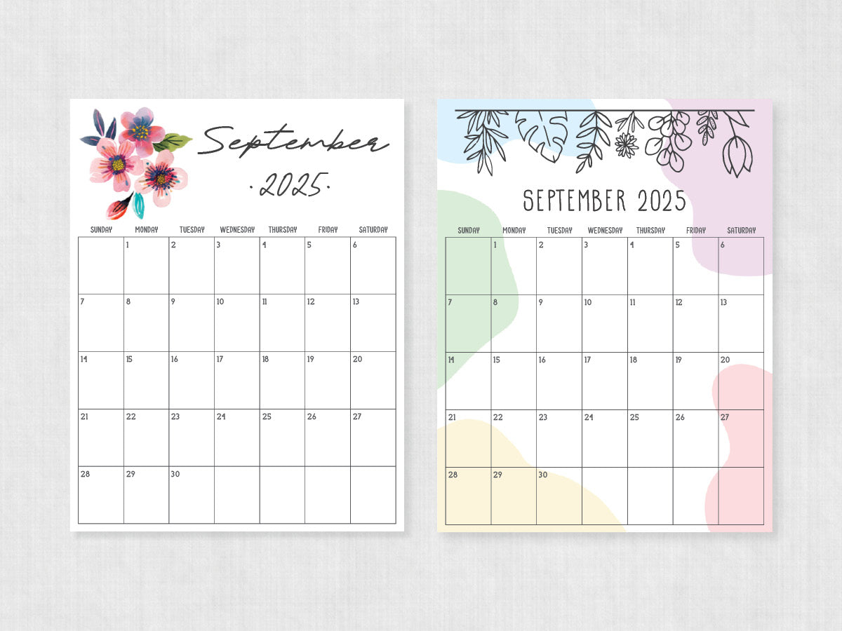 printable calendar september 2025