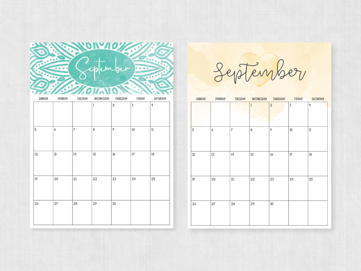 printable calendar september 2027