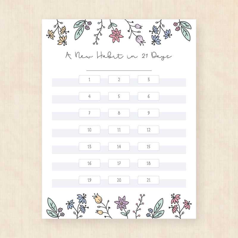 habit tracker printable