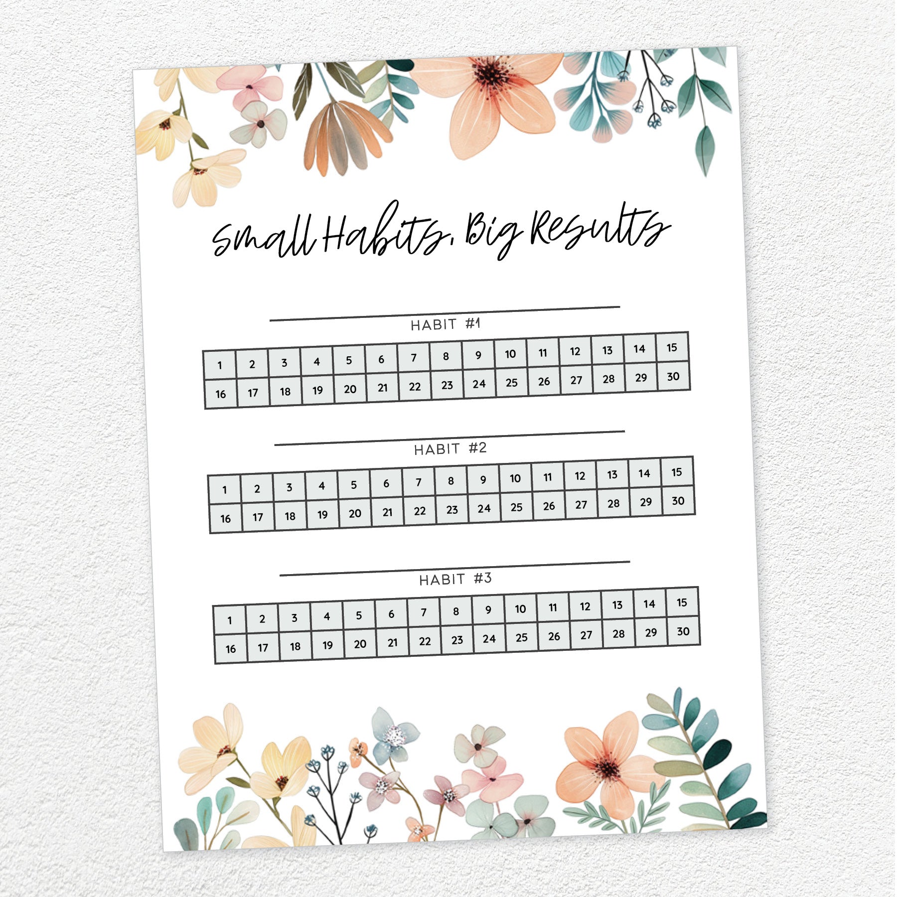 Printable Habit Tracker