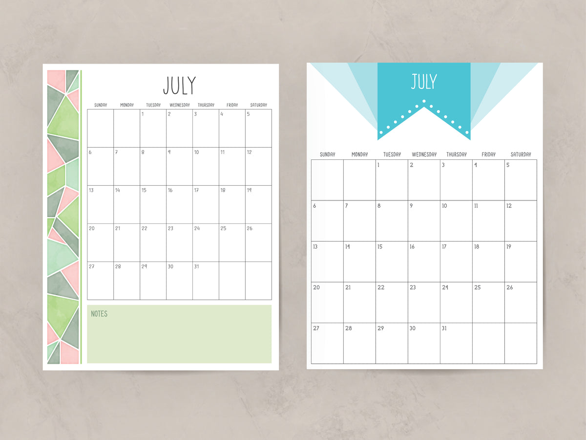 printable july calendar
