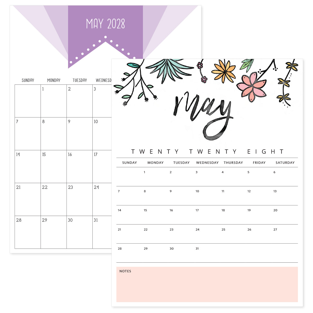 printable may 2028 calendar