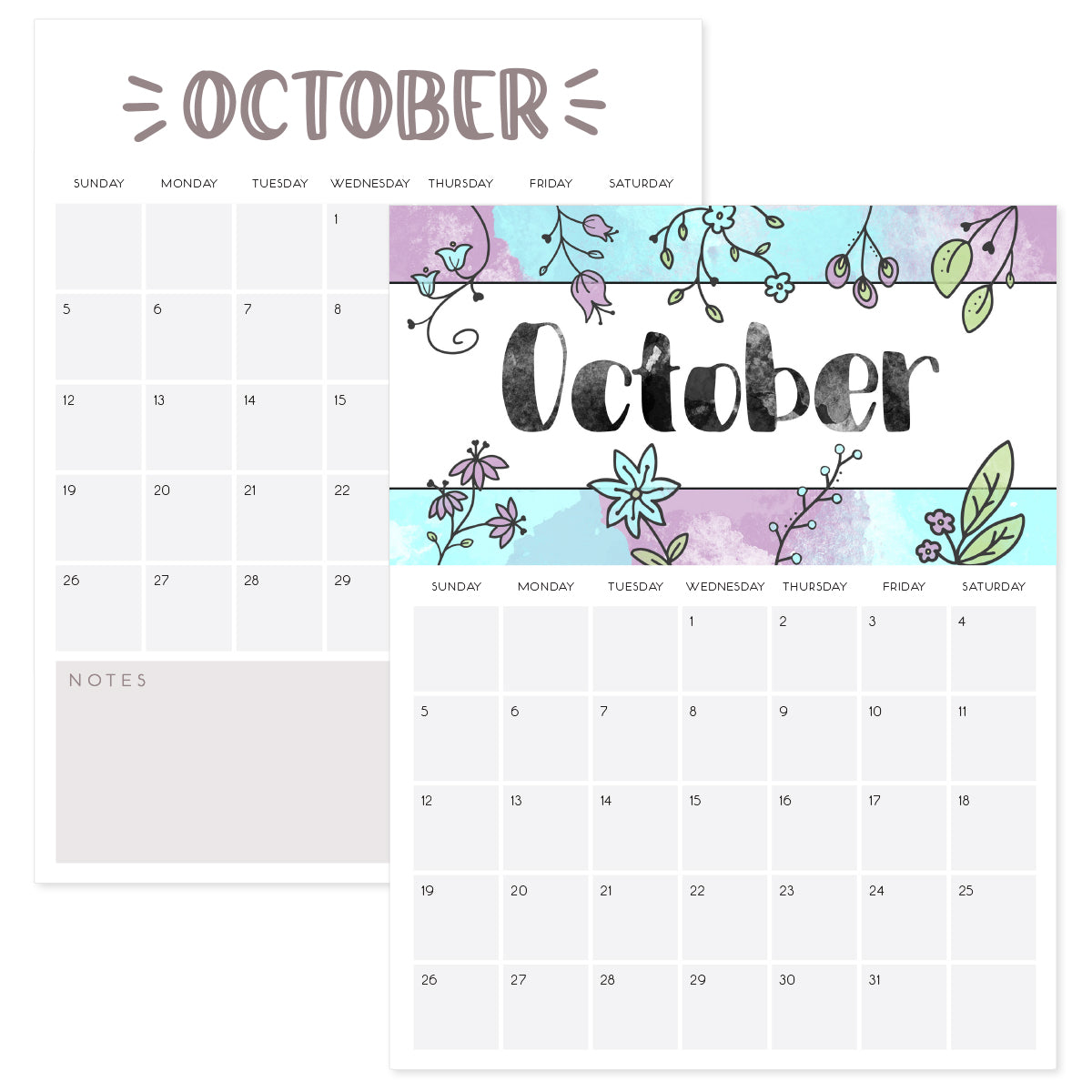 printable october 2025 calendar