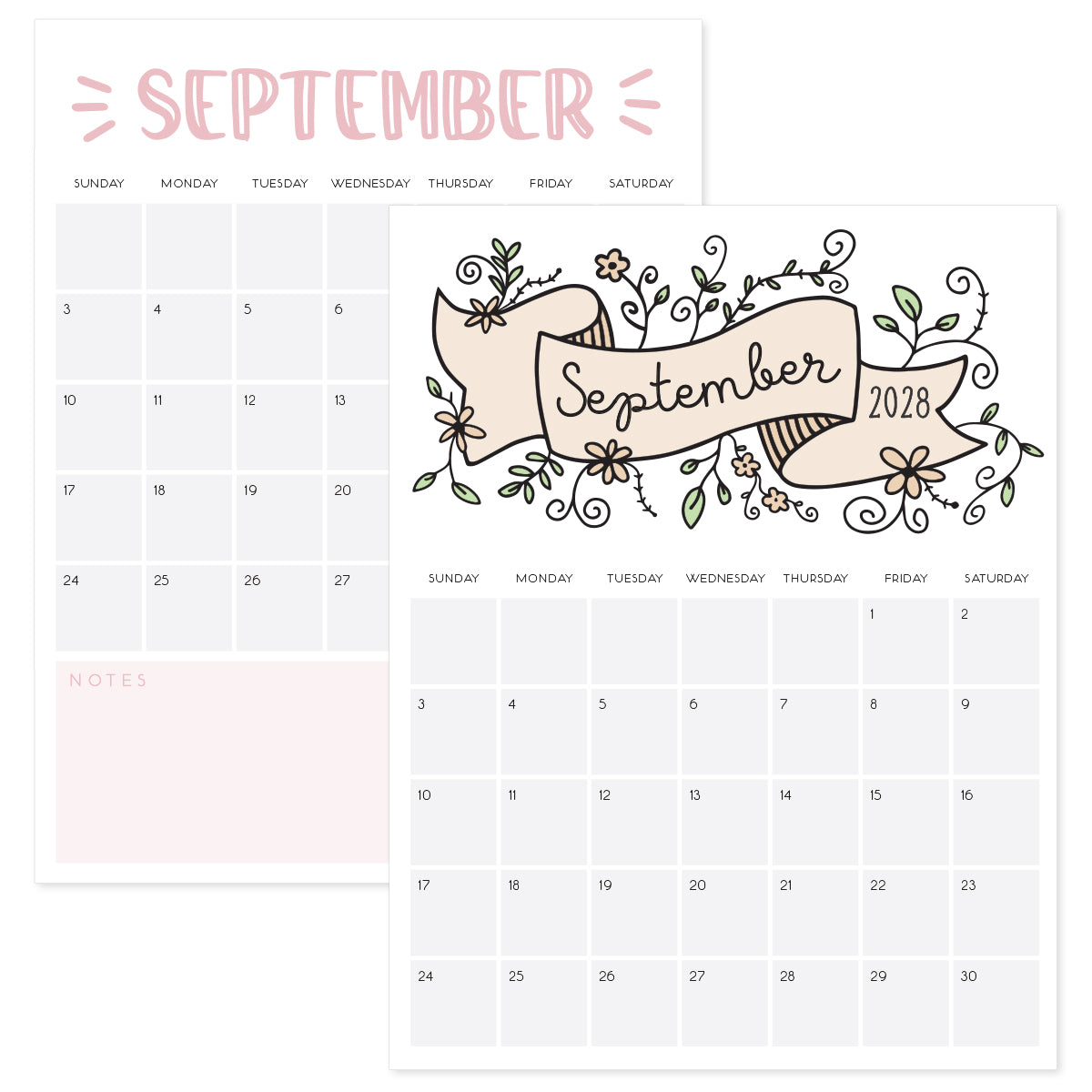 printable september 2028 calendar