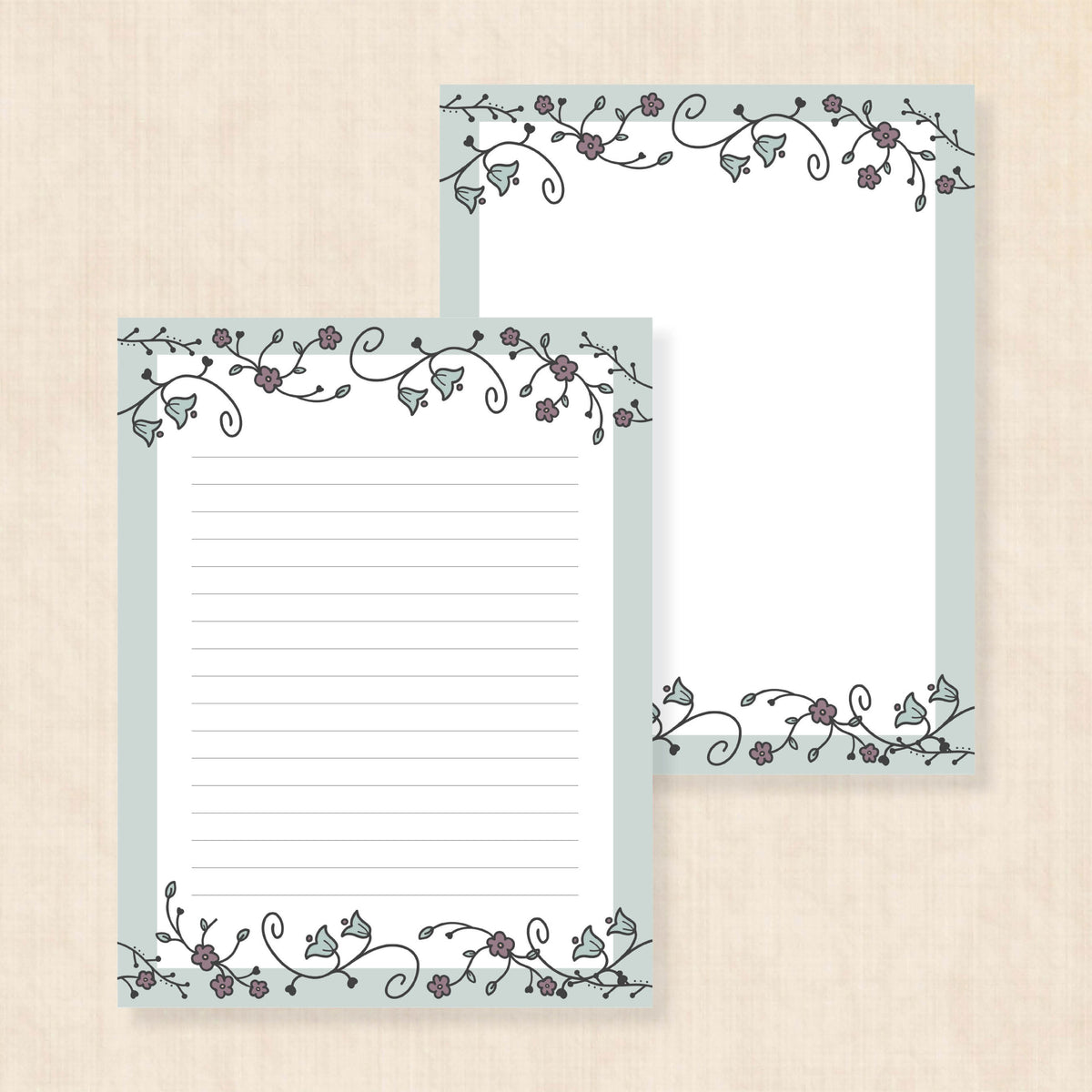 Printable Stationery · Vintage Vines