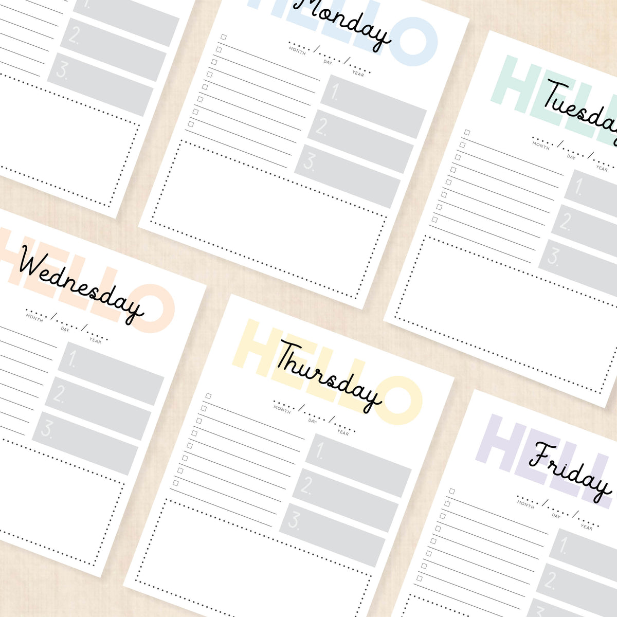Printable Weekly Planner: Subtle Salutations