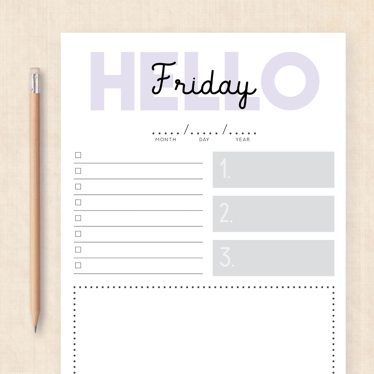 Printable Weekly Planner: Subtle Salutations