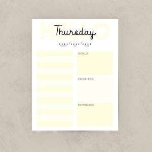 Printable Weekly Planner: Subtle Salutations