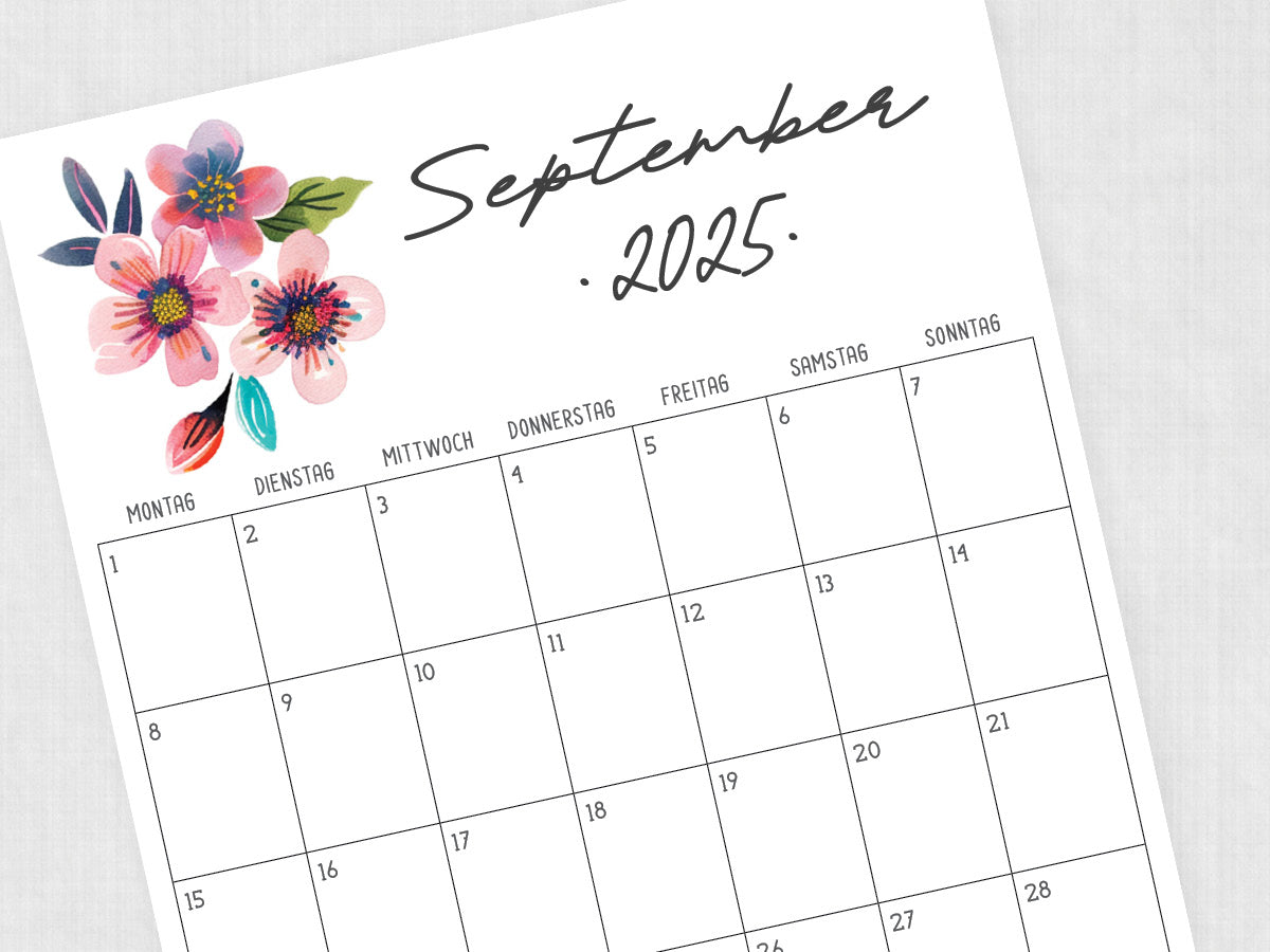 september 2025 kalendervorlage