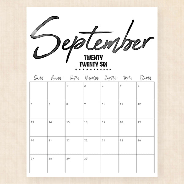 september 2026 calendar zebra zest