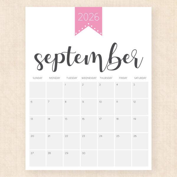 september 2026 calendar polished pride