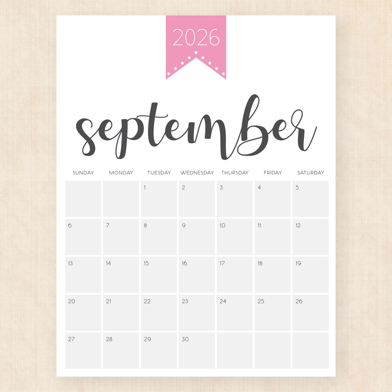 september 2026 calendar polished pride