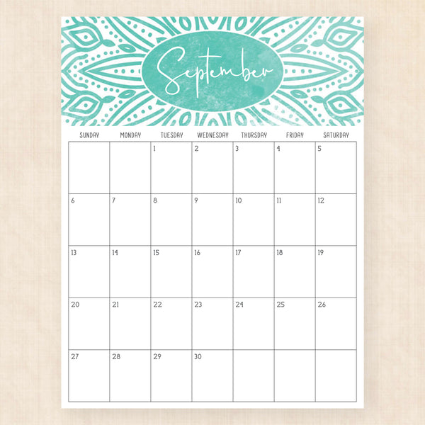 september 2026 calendar pattern parade