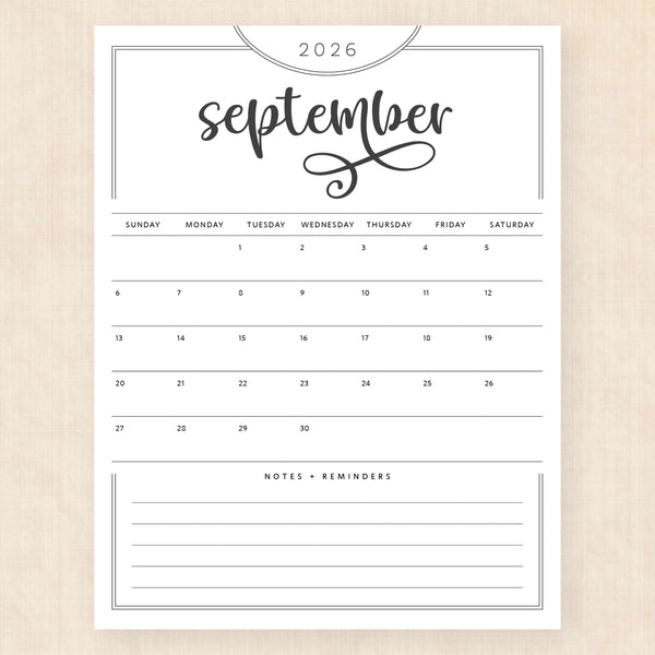 september 2026 calendar flawless flourish
