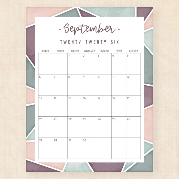 september 2026 calendar majestic mosaic