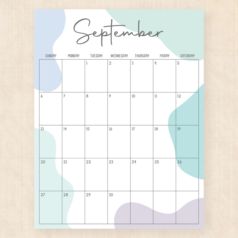 september 2026 calendar rainforest rhapsody